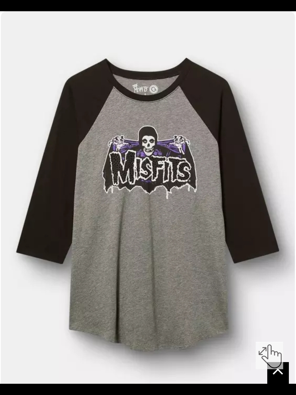 Torrid Misfits Baseball Style Tee
